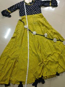 Beautiful Yellow and Blue gown