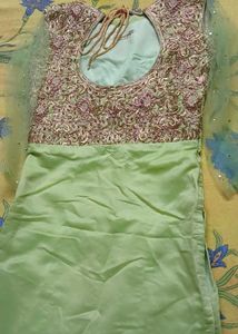 Golden Embroidery Work Kurta