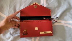Solid Red Wallet Multipurpose