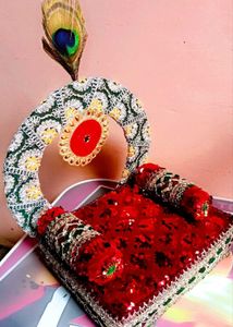 Decorative Throne with Peacock Feather