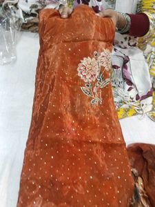 Floral Embroidered Dress Material