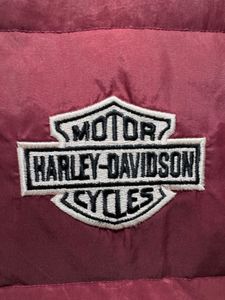 Harley Davidson Maroon Down Feather Puffer Vest