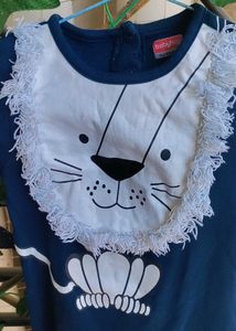 Baby Lion Blue Onesie