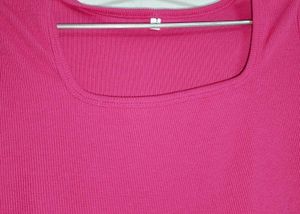 Cute Pink Ribbed Top