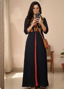 Layered embroidery gown ( Women's)