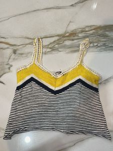 Striped Crochet Tank Top