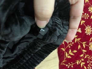 Elegant velvet Embroidered Kurta Set