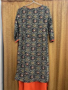 Black Printed Layered Kurti