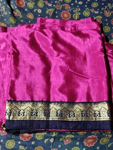 Pink &amp; Gold Trim Fabric