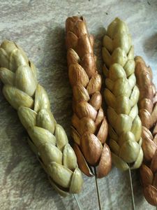 Pista Shell Flower Art Copper And Gold