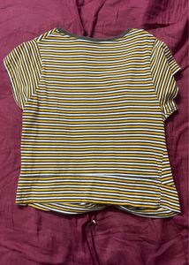 basic striped hipster top