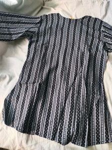 Black And White Short Kurti