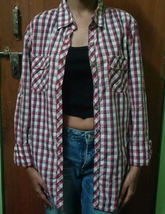 grunge checked aesthetic shirt
