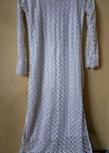 Beautifull Of White Kurta Strighth Long