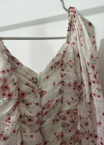 ASOS White Floral Print Dress