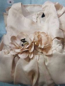 Cream Color Branded Up N Dowm Frock