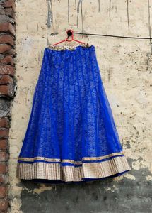 Royal Blue Heavy Embroidery Anarkali lehanga