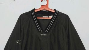 Vintage Black Pullover Windbreaker