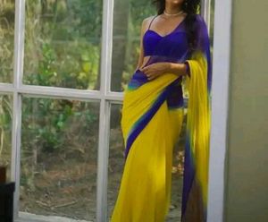 2 colour saree