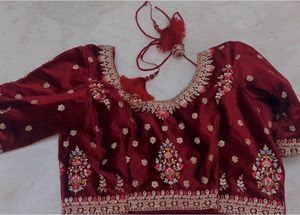 Maroon Velvet Lehenga Choli(one Time Use)
