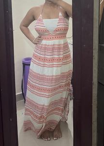 Striped Backless Dress