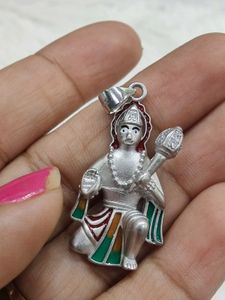 92.5 Sterling Silver Hanuman Ji Pendant