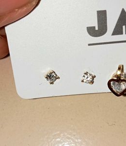 Gold-Tone Stud &amp; Hoop Earring Set