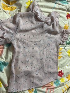 Floral Pink Ruffle Top