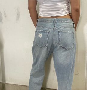 🌈Distressed Button-Fly Jeans🩷
