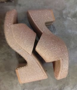 Sparkly Platform Wedge Sandals