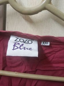 Maroon Embroidered Tunic Top