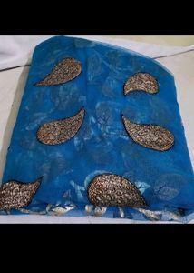Elegant net parteear saree(without blouse)