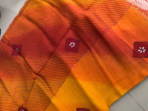 Ombre Orange Sari