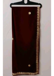 Elegant Maroon Saree