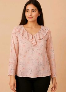 Floral Ruffle Top