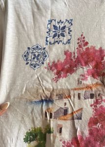 Santorini Greece Tee Stunning Back Print Souvenir