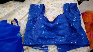 Jaipuri Saree With Blouse Royal Blue
