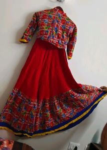 Libas Bright Red Heavy Anarkali Kurta