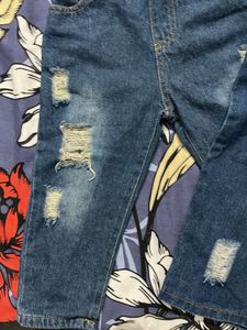 Cute Distressed Denim Jeans
