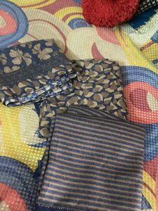 printed unstitch suit with woollen Shalu for woman