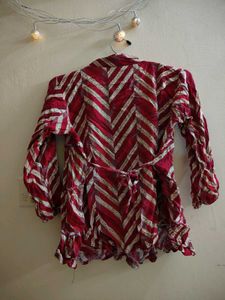 Red Striped Kurta