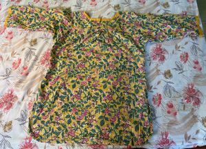 Yellow Flower Pattern Top