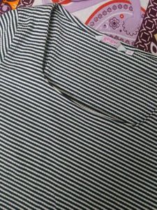 Striped Square Neck Tee