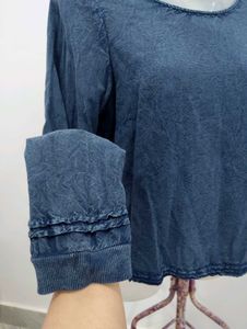 Denim Long Sleeve Top