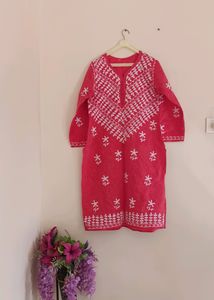 Khadi Cotton Chikankari Kurta