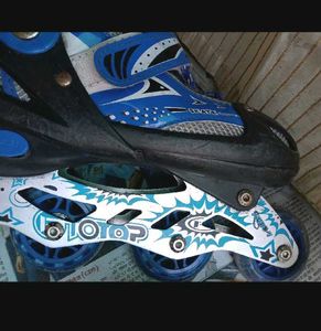Blue Inline Skates Adjustable