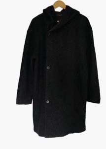Zara Men Black Longcoat Hoodie