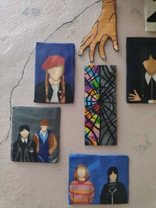 Custom Handmade "Wednesday" Series Wall Art Set