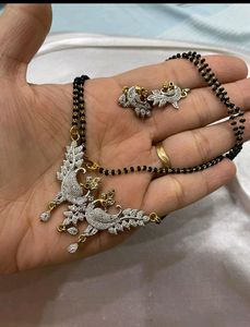 Ad Mangalsutra With Earrings