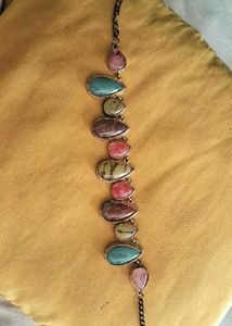 Teardrop Stone Statement Necklace